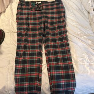 Vineyard Vines Red and Green Plaid ponte pants